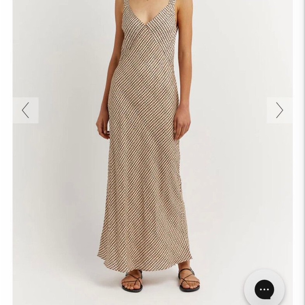 Dissh Alfie beige swirl midi dress in US size 2